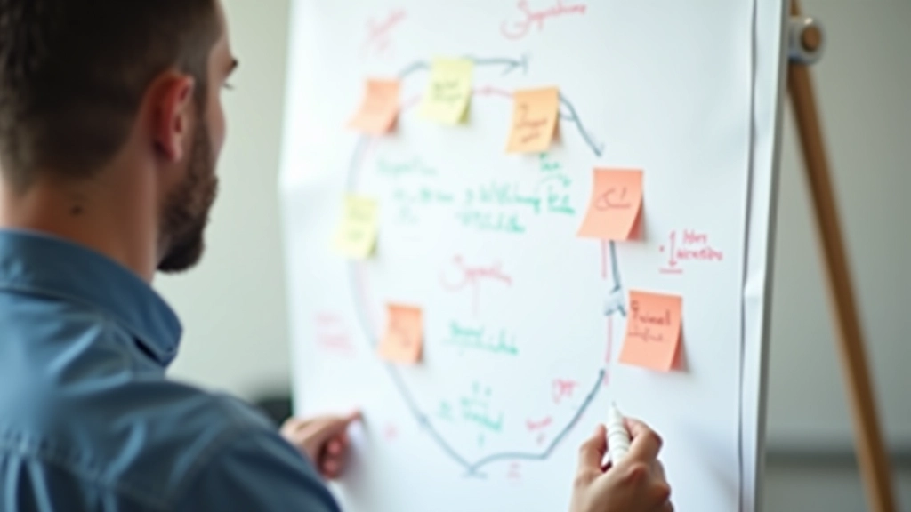 Workflow diagram visualization showing invoice routing through multiple approval stages with color-coded status indicators
