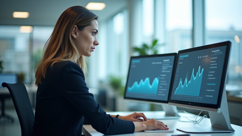 Person at computer reviewing email notifications and dashboard alerts for pending invoices
